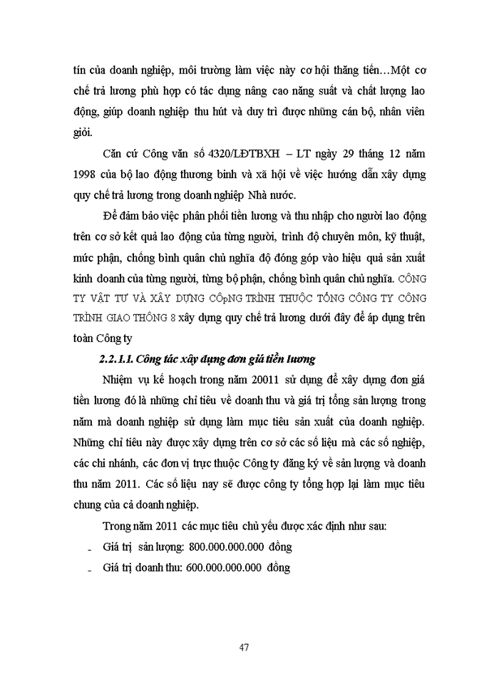 image for page Hoàn thiện các hình thức trả lương tại Công ty vật tư và xây dựng công trình thuộc Tổng công ty xây dựng công trình giao thông 8