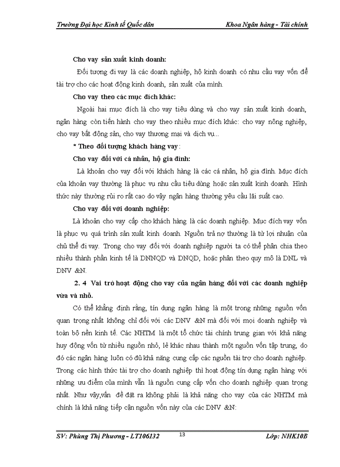 image for page Một số vấn đề cơ bản về hoạt động cho vay của Ngân hàng Thương Mại.