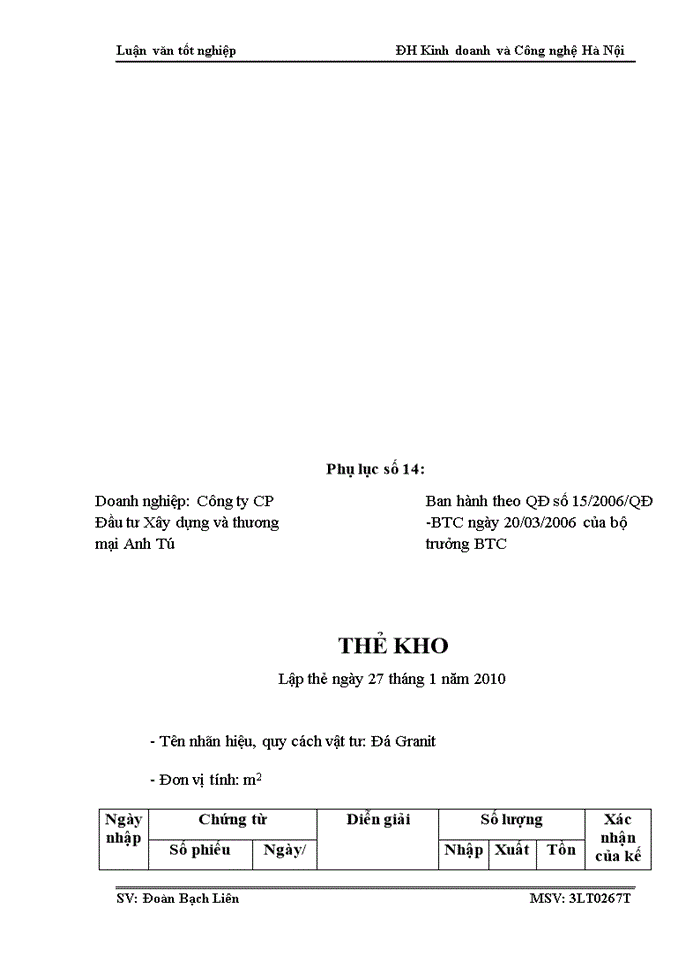 image for page Kế toán chi phí sản xuất và tính giá thành sản phẩm xây lắp tại Công ty Cổ phần Đầu tư xây dựng và thương mại Anh Tú