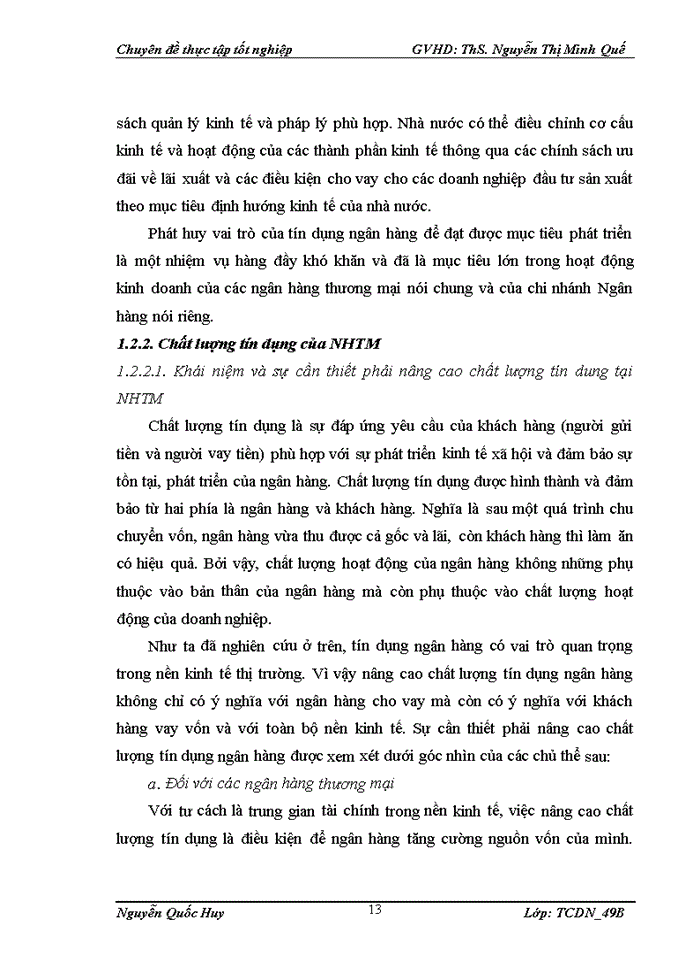 image for page Nâng cao chất lượng tín dụng tại Ngân hàng thương mại cổ phần Quân Đội – chi nhánh Điện Biên Phủ