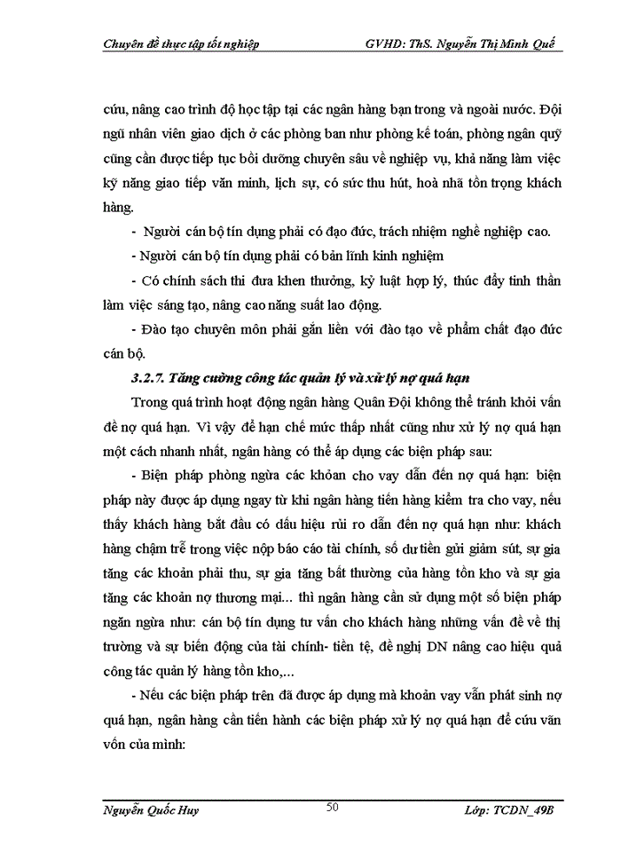 image for page Nâng cao chất lượng tín dụng tại Ngân hàng thương mại cổ phần Quân Đội – chi nhánh Điện Biên Phủ