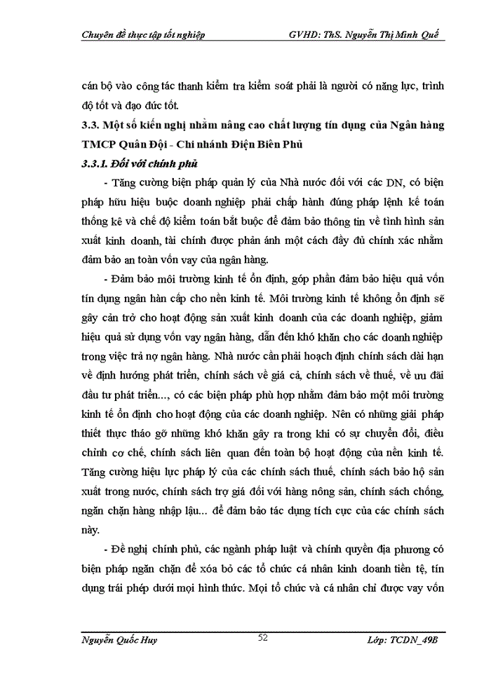 image for page Nâng cao chất lượng tín dụng tại Ngân hàng thương mại cổ phần Quân Đội – chi nhánh Điện Biên Phủ