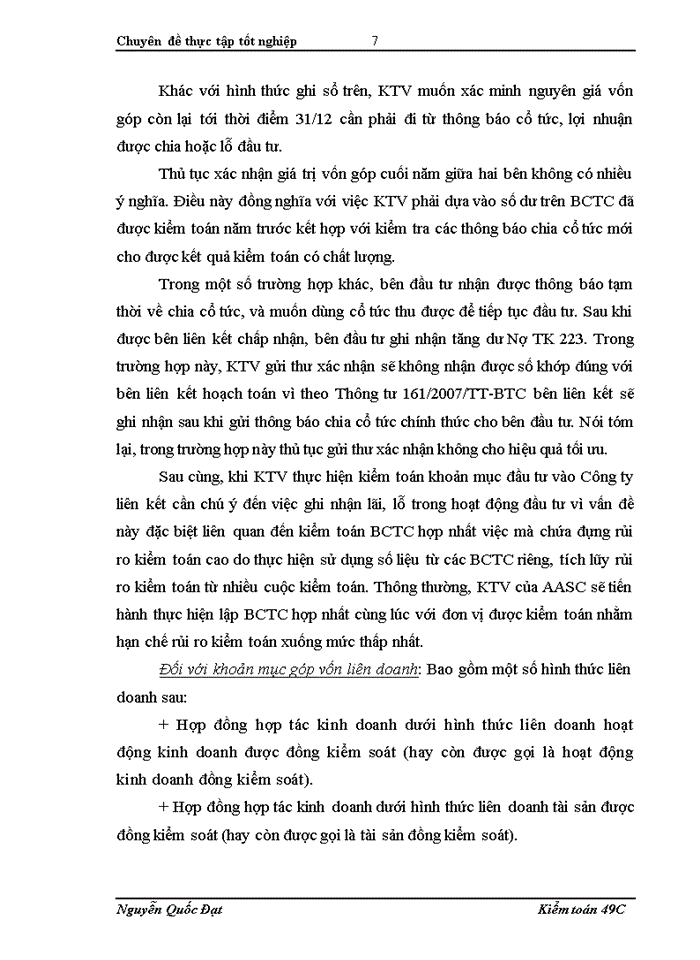 image for page Hoàn thiện quy trình kiểm toán khoản mục đầu tư tài chính dài hạn trong kiểm toán Báo cáo Tài chính do Công ty TNHH Dịch vụ Tư vấn Tài chính Kế toán và Kiểm toán (AASC) thực hiện