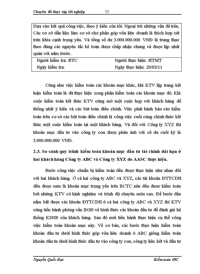 image for page Hoàn thiện quy trình kiểm toán khoản mục đầu tư tài chính dài hạn trong kiểm toán Báo cáo Tài chính do Công ty TNHH Dịch vụ Tư vấn Tài chính Kế toán và Kiểm toán (AASC) thực hiện