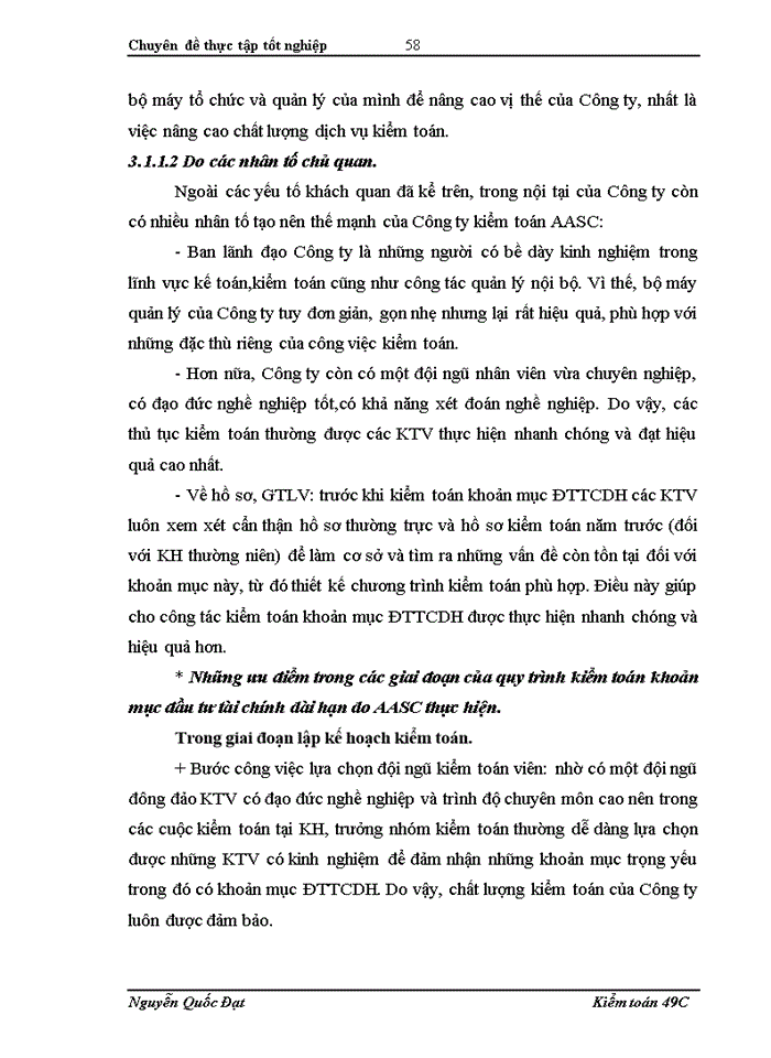 image for page Hoàn thiện quy trình kiểm toán khoản mục đầu tư tài chính dài hạn trong kiểm toán Báo cáo Tài chính do Công ty TNHH Dịch vụ Tư vấn Tài chính Kế toán và Kiểm toán (AASC) thực hiện