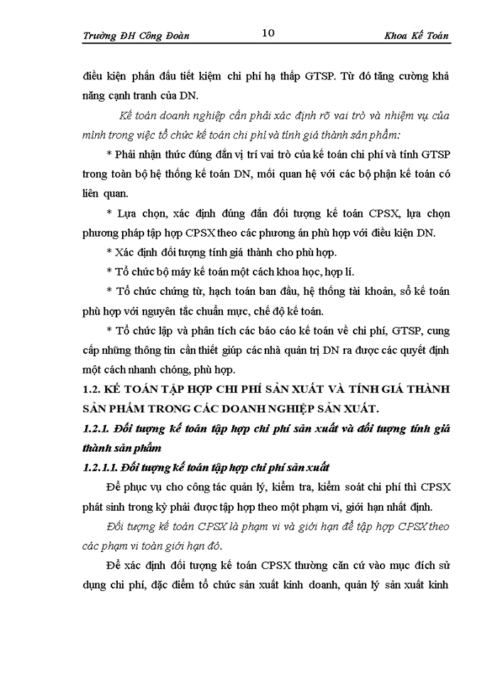 image for page Kế toán tập hợp chi phí sản xuất và tính giá thành sản phẩm trong các doanh nghiệp sản xuất.