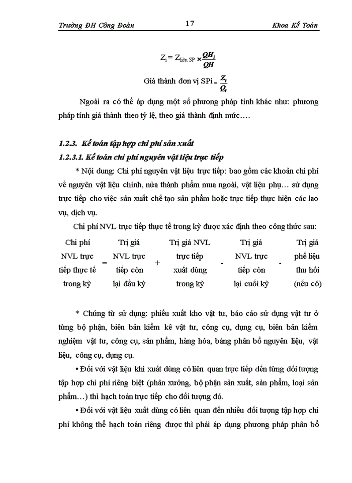 image for page Kế toán tập hợp chi phí sản xuất và tính giá thành sản phẩm trong các doanh nghiệp sản xuất.