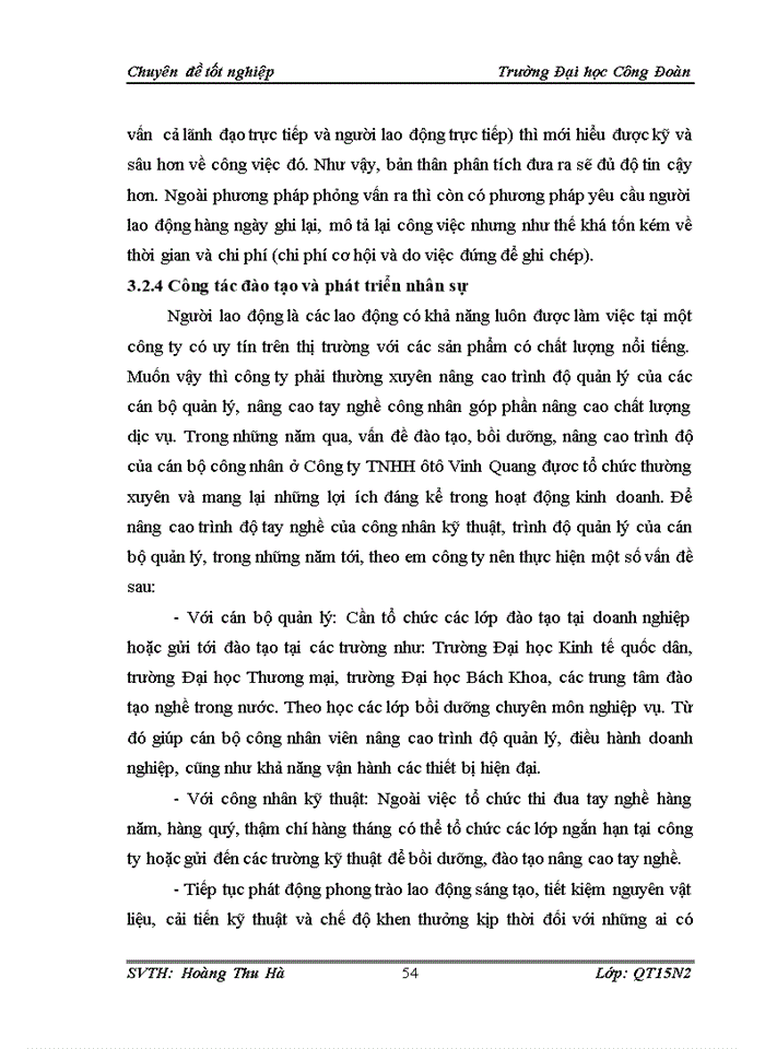 image for page Hoàn thiện công tác tuyển dụng ở Công ty TNHH ôtô Vinh Quang