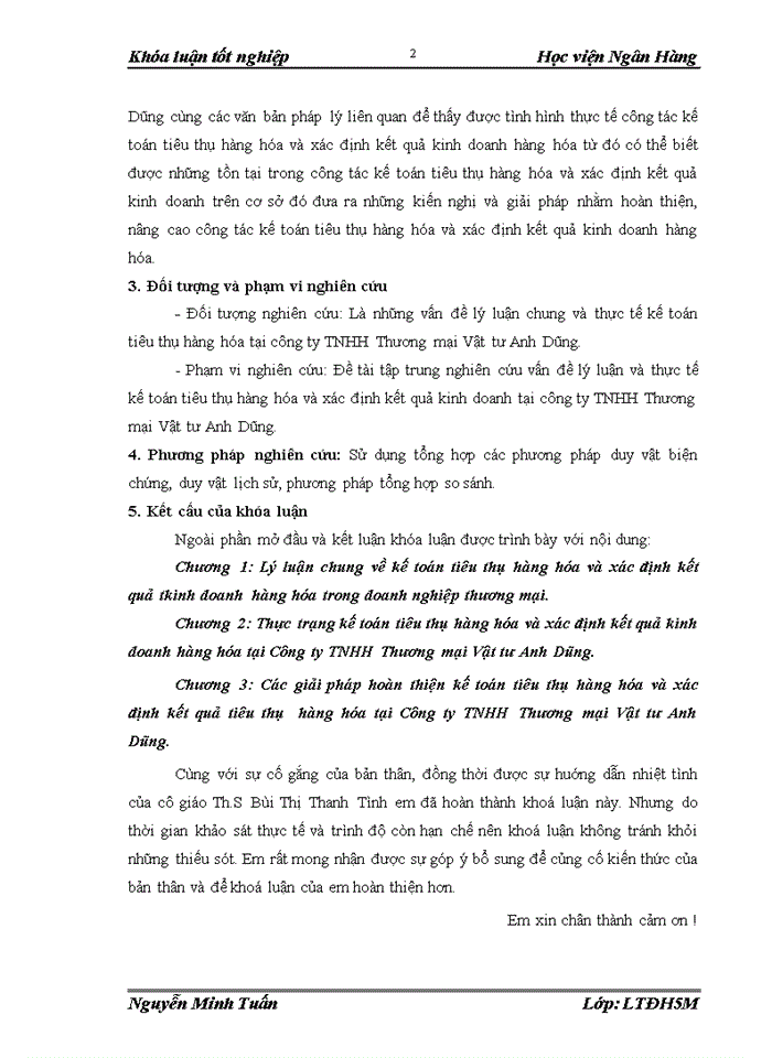 image for page Hoàn thiện công tác kế toán tiêu thụ hàng hóa và xác định kết quả kinh doanh tại Công ty TNHH Thương mại Vật tư Anh Dũng