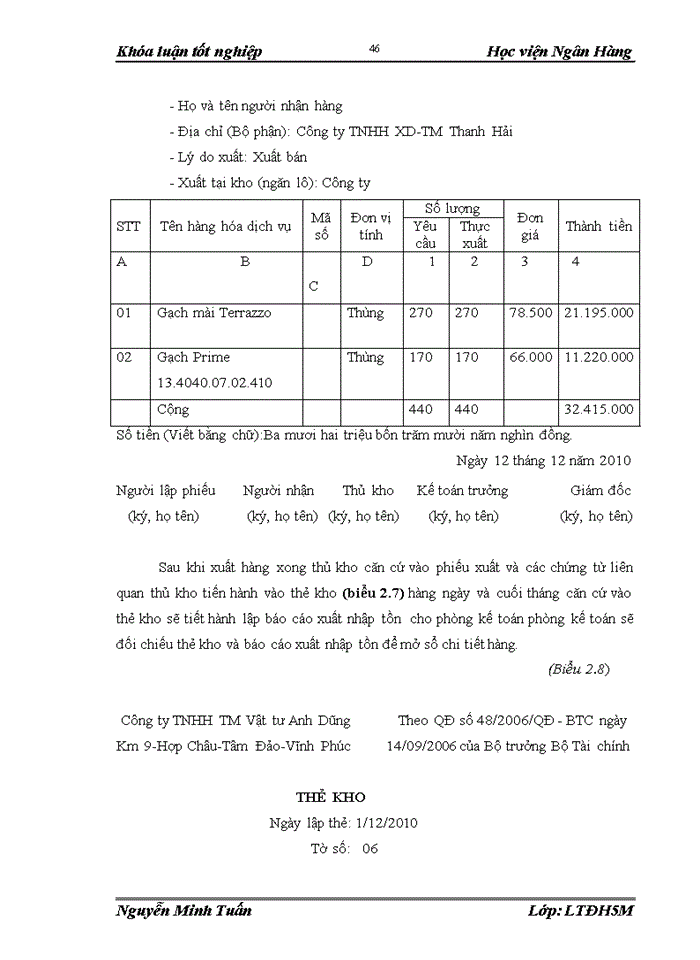 image for page Hoàn thiện công tác kế toán tiêu thụ hàng hóa và xác định kết quả kinh doanh tại Công ty TNHH Thương mại Vật tư Anh Dũng