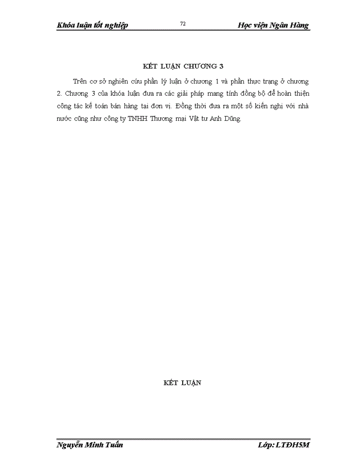 image for page Hoàn thiện công tác kế toán tiêu thụ hàng hóa và xác định kết quả kinh doanh tại Công ty TNHH Thương mại Vật tư Anh Dũng