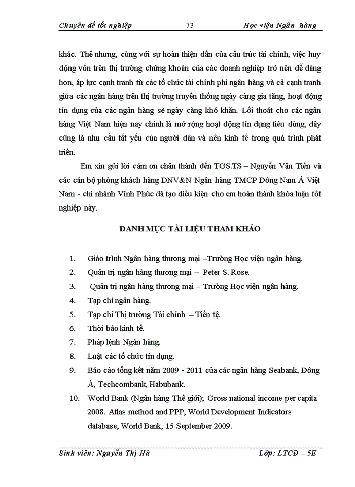 image for page Mở rộng cho vay tiêu dùng tại Ngân Hàng TMCP Đông Nam Á- Chi Nhánh Vĩnh Phúc