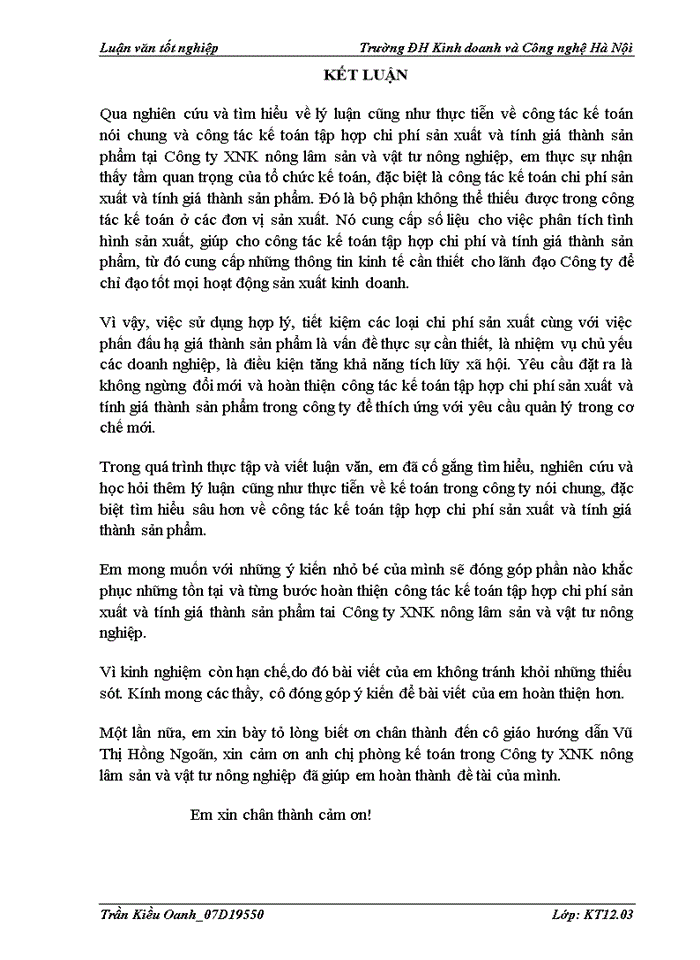 image for page Kế toán tập hợp chi phí sản xuất và tính giá thành sản phẩm tại công ty XNK nông lâm sản và vật tư nông nghiệp