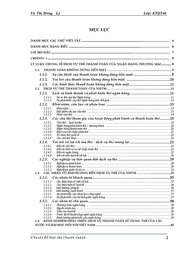 Phát triển dịch vụ thanh toán sử dụng thẻ tại các Ngân hàng thương mại Việt Nam trong điều kiện hội nhập kinh tế quốc tế