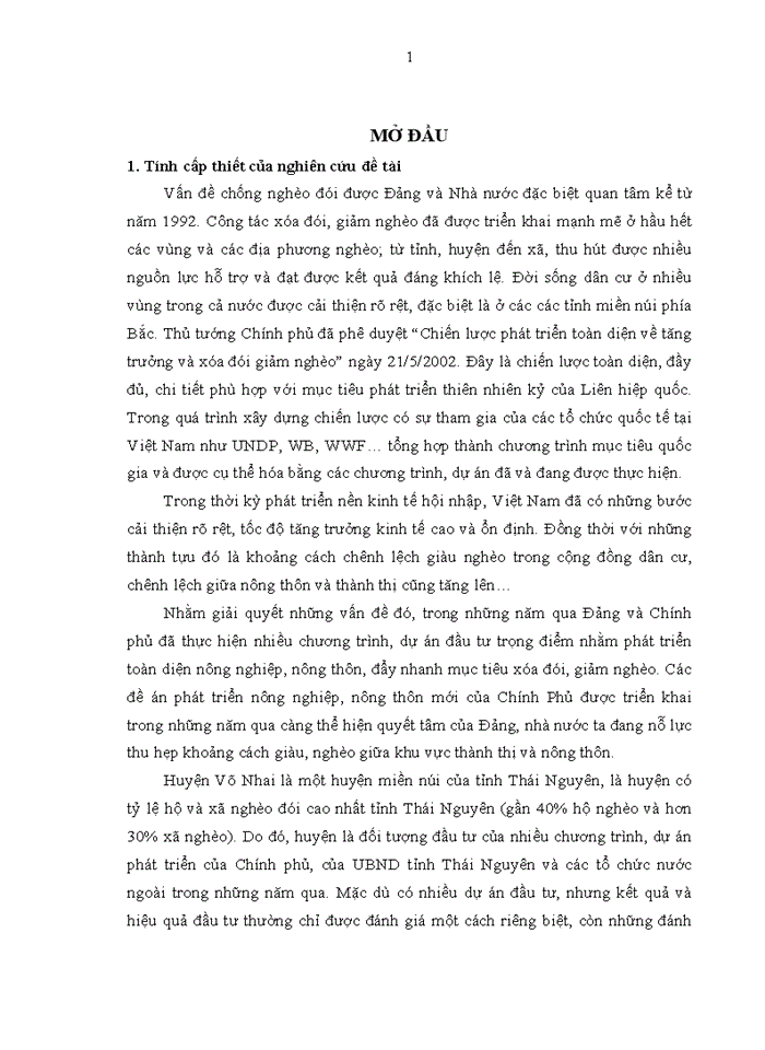 image for page Đánh giá tác động của các chương trình, dự án phát triển nông thôn tới xóa đói giảm nghèo ở huyện Võ Nhai, tỉnh Thái Nguyên