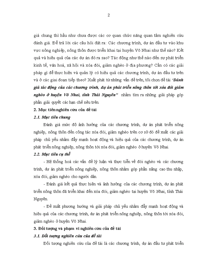 image for page Đánh giá tác động của các chương trình, dự án phát triển nông thôn tới xóa đói giảm nghèo ở huyện Võ Nhai, tỉnh Thái Nguyên