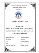 Crm – quản trị quan hệ khách hàng tại ngân hàng tmcp dầu khí toàn cầu- chi nhánh đông đô