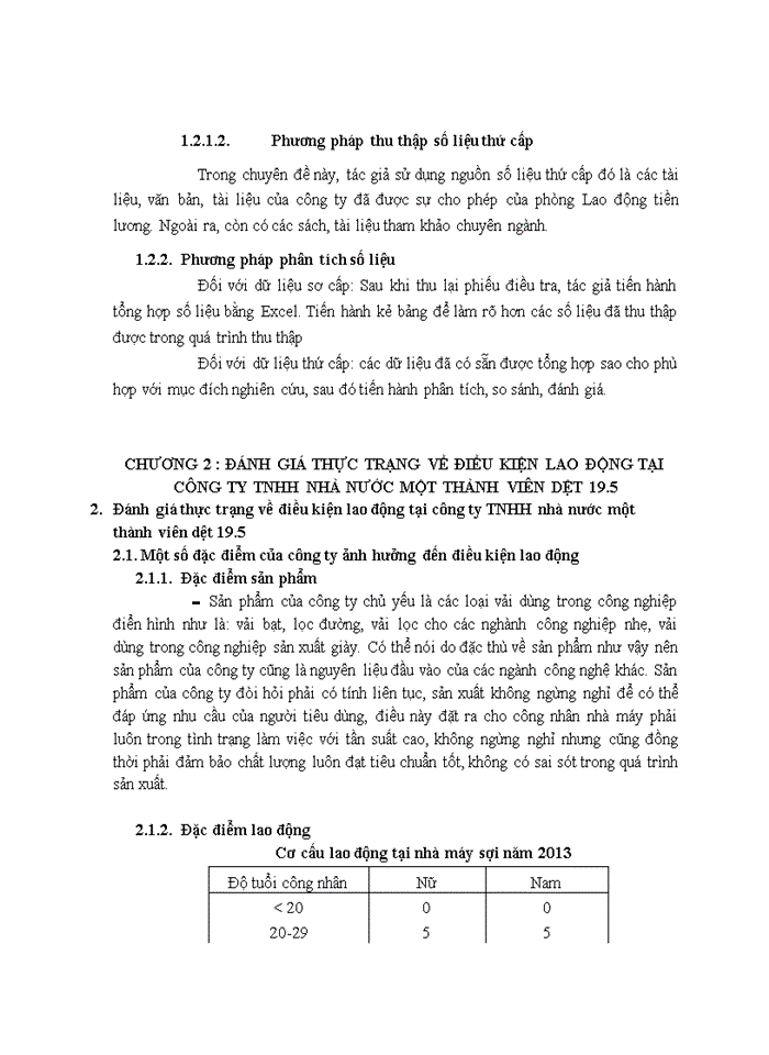 image for page Đánh giá thực trạng về điều kiện lao động tại công ty TNHH nhà nước một thành viên dệt 19