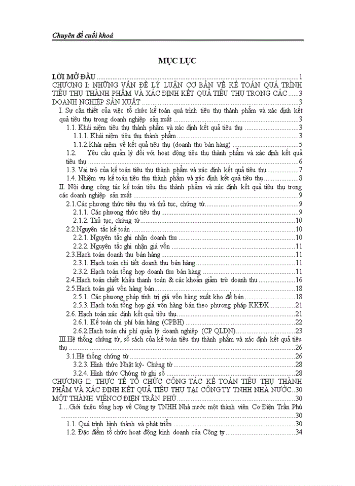 image for page Hoàn thiện công tác kế toán tiêu thụ thành phẩm và xác định kết quả tiêu thụ tại Công ty TNHH Nhà nước một  thành viên Cơ Điện Trần Phú