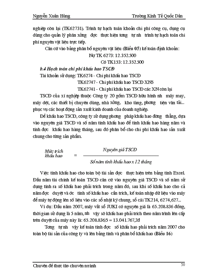 image for page Hoàn thiện công tác hạch toán chi phí  sản xuất và tính giá thành sản phẩm tại Công ty 20