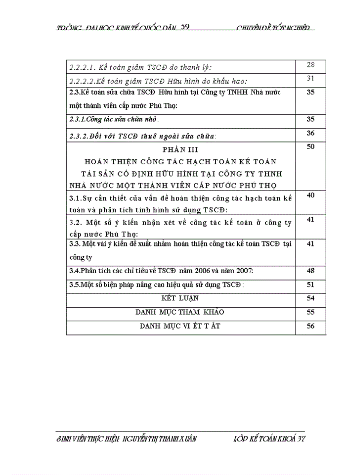 image for page Hoàn thiện công tác kế toán tài sản cố định hữu hình với những vấn đề quản lý và nâng cao hiệu quả sử dụng TSCĐ tại Công ty TNHH Nhà nước một thành viên cấp nư¬-ớc Phú Thọ