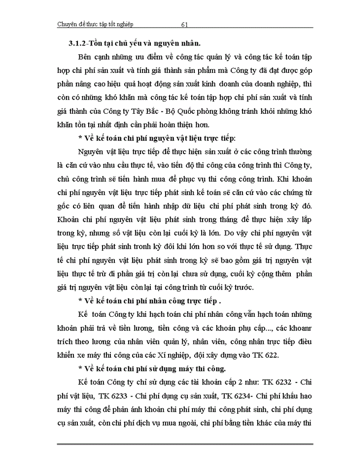 image for page Hoàn thiện công tác kế toán chi phí sản xuất và tính giá thành sản phẩm tại Công ty Tây Bắc - Bộ Quốc phòng