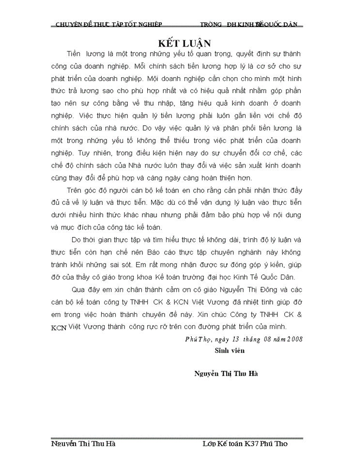 image for page Hoàn thiện kế toán tiền lương và các khoản trích theo lương tại công ty TNHH CK & KCN Việt Vương