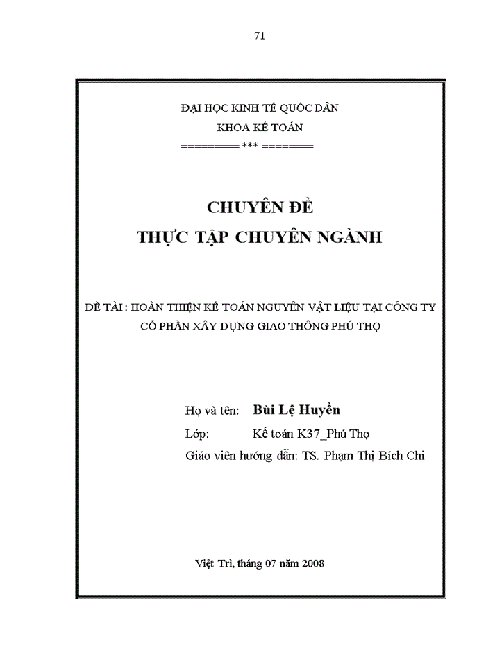 image for page Thực trạng công tác kế toán nguyên vật liệu tại công ty cổ phần Xây Dựng Giao Thông Phú Thọ
