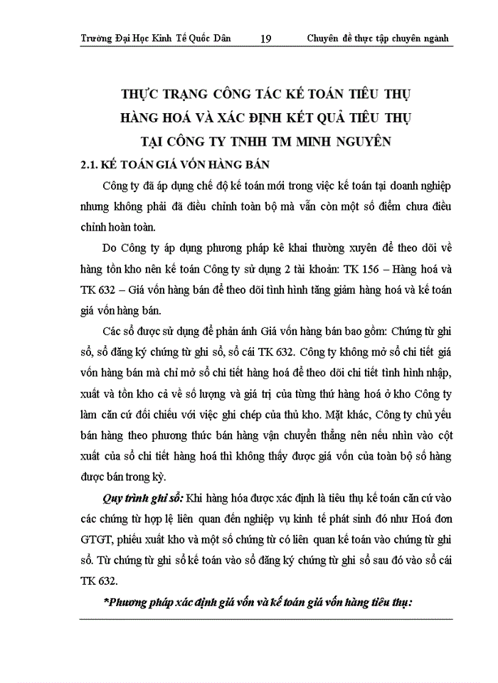 image for page Thực trạng công tác kế toán tiêu thụ hàng hoá và xác định kết quả tiêu thụ tại công ty tnhh tm minh nguyên