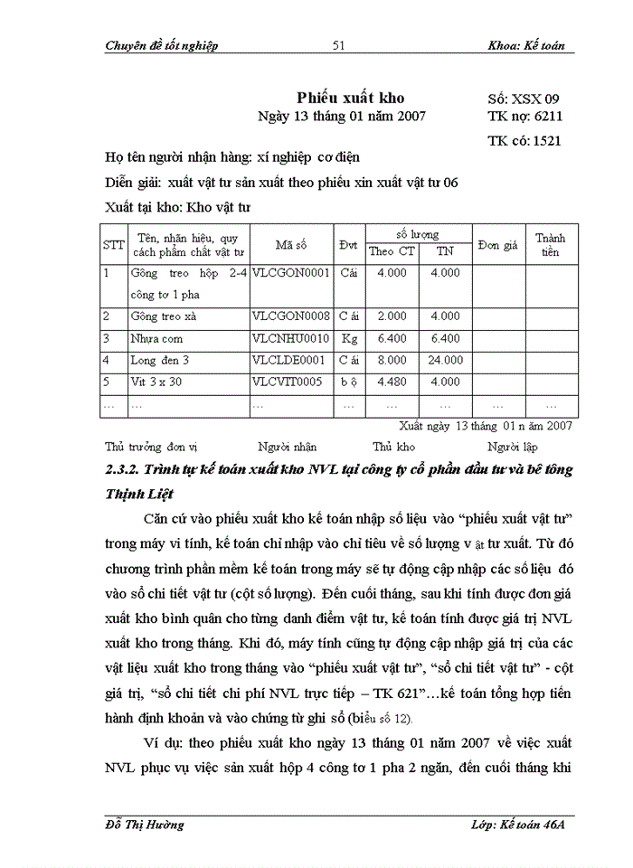 image for page Hoàn thiện kế toán nguyên vật liệu ở Công ty cổ phần đầu tư và bê tông Thịnh Liệt