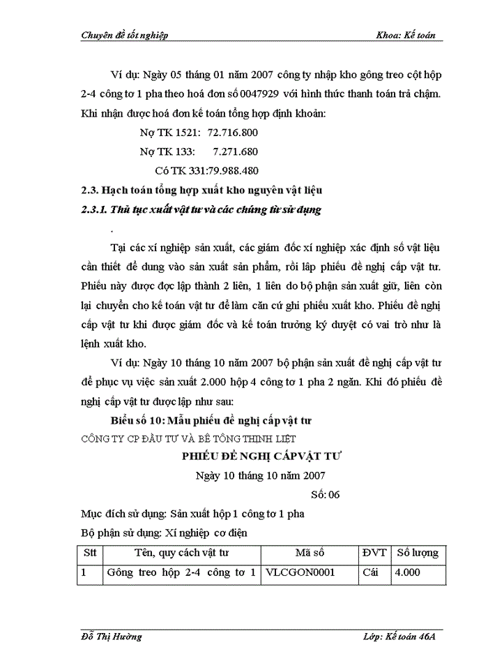 image for page Hoàn thiện kế toán nguyên vật liệu ở Công ty cổ phần đầu tư và bê tông Thịnh Liệt