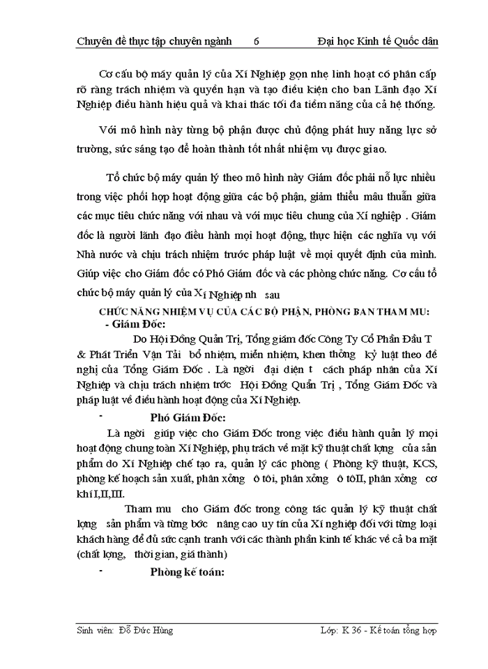 image for page Tổ chức kế toán tập hợp chi phí sản xuất và tính giá thành sản phẩm tại Xí nghiệp cơ khí ô tô trực thuộc công ty cổ phần đầu tư & phát triển vận tải
