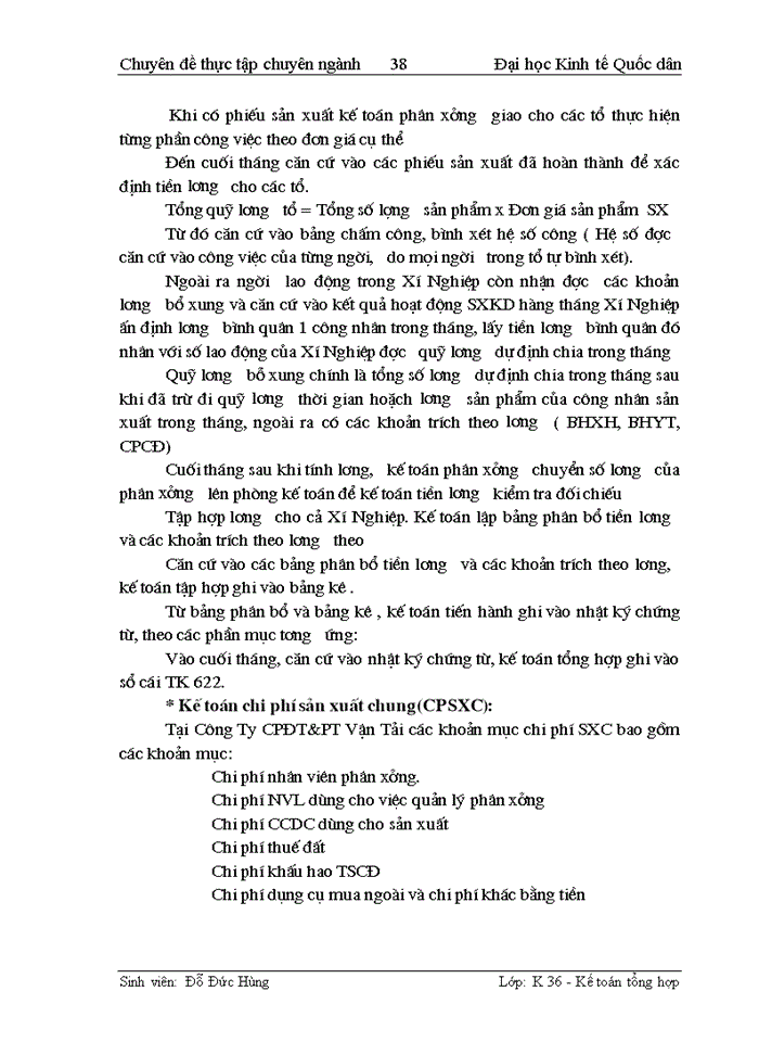 image for page Tổ chức kế toán tập hợp chi phí sản xuất và tính giá thành sản phẩm tại Xí nghiệp cơ khí ô tô trực thuộc công ty cổ phần đầu tư & phát triển vận tải