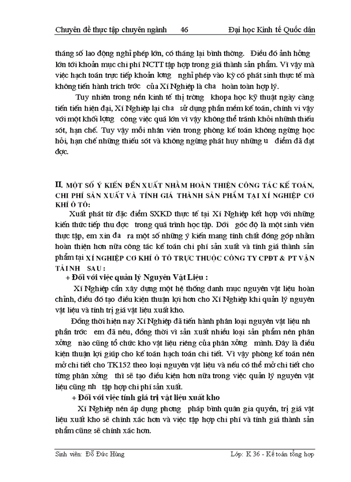 image for page Tổ chức kế toán tập hợp chi phí sản xuất và tính giá thành sản phẩm tại Xí nghiệp cơ khí ô tô trực thuộc công ty cổ phần đầu tư & phát triển vận tải