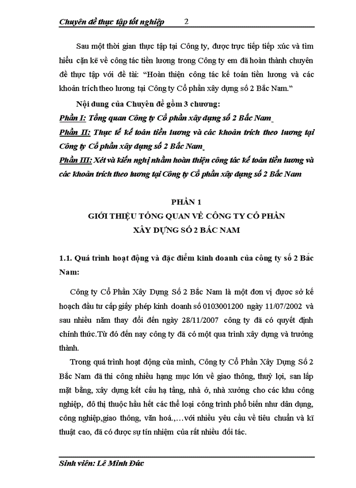 image for page Hoàn thiện công tác kế toán tiền lương và các khoản trích theo lương tại Công ty Cổ phần xây dựng số 2 Bắc Nam