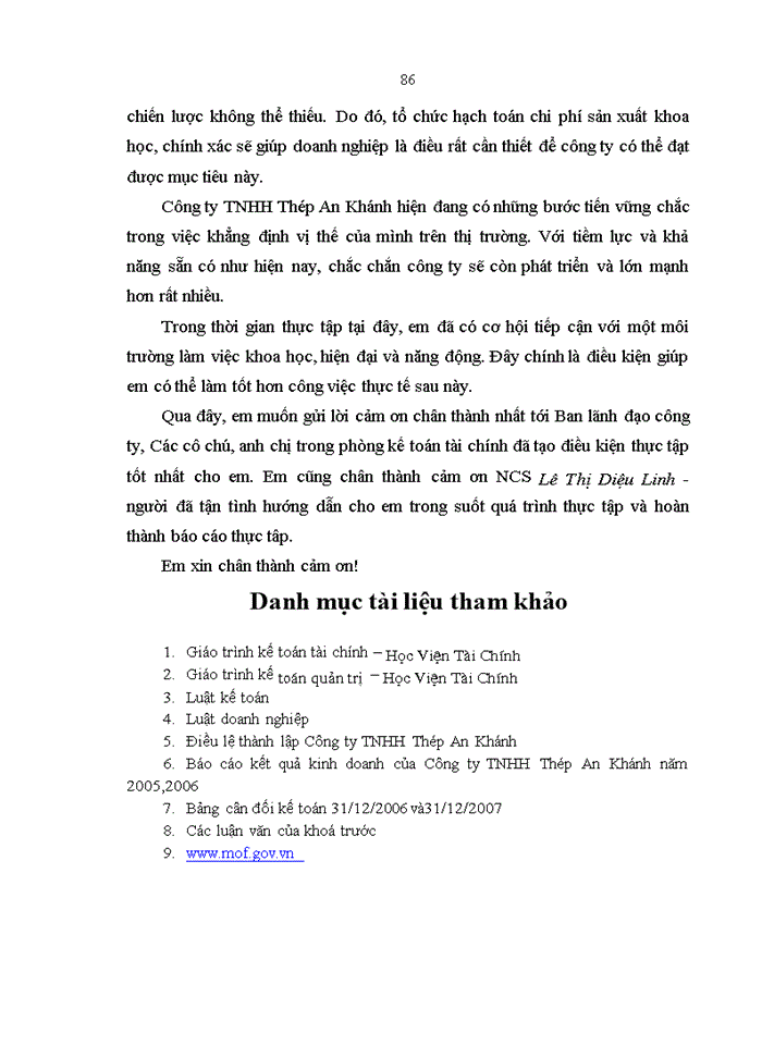 image for page Kế toán tập hợp chi phí sản xuất và tính giá thành sản phẩm tại Công ty TNHH Thép An Khánh