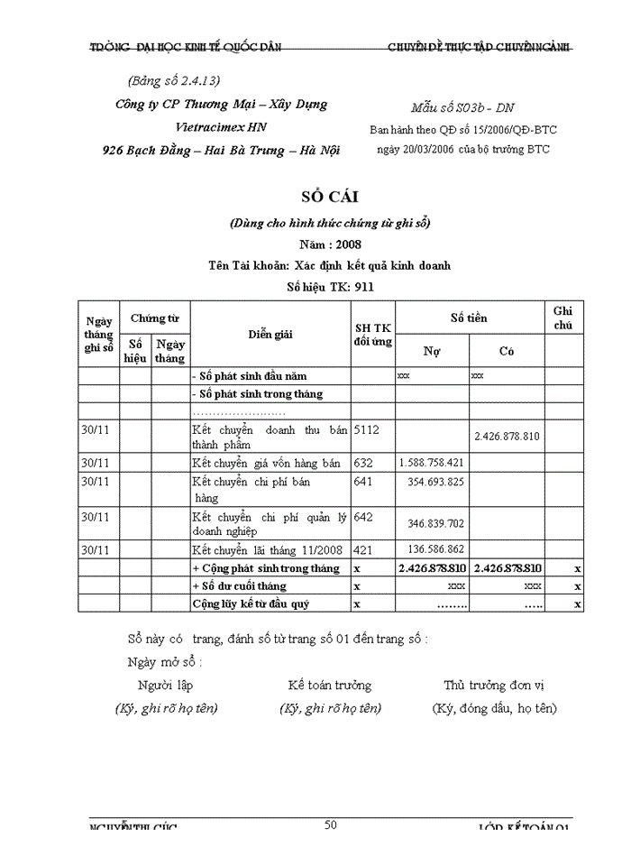 image for page Kế toán thành phẩm, tiêu thụ thành phẩm và xác định kết quả tiêu thụ thành phẩm tại Công ty cổ phần Thương Mại - Xây Dựng Vietracimex Hà Nội
