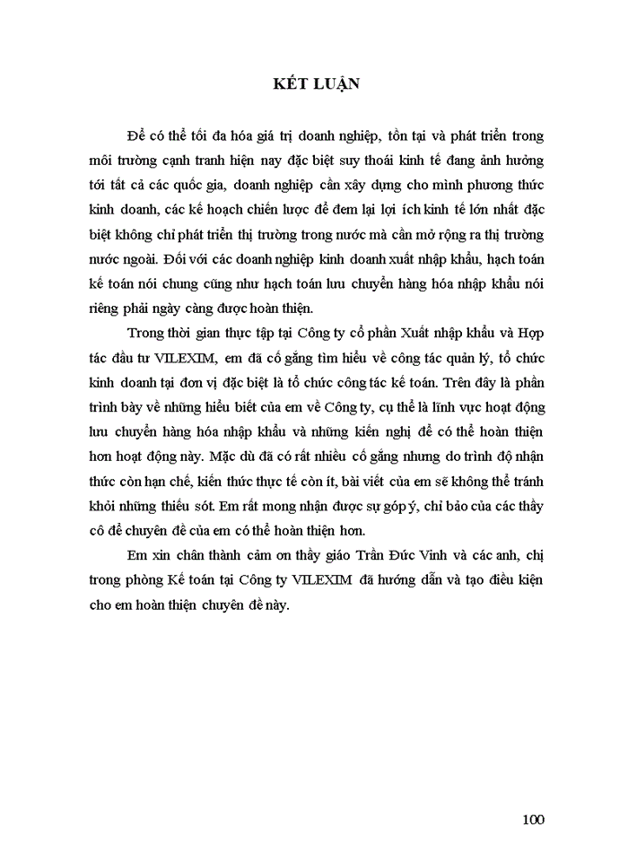 image for page Hoàn thiện hạch toán lưu chuyển hàng hóa nhập khẩu tại Công ty cổ phần Xuất nhập khẩu và Hợp tác đầu tư VILEXIM.