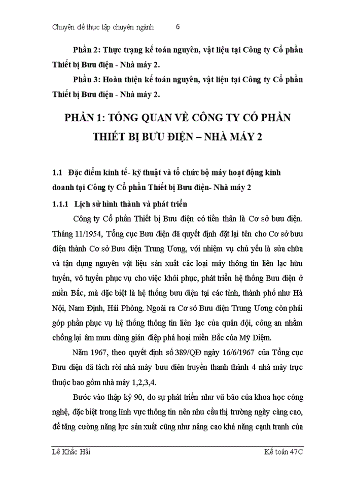 image for page Hoàn thiện kế toán nguyên, vật liệu tại công ty cổ phần thiết bị bưu điện - nhà máy 2