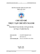 Hoàn thiện kế toán tiêu thụ và kết quả tiêu thụ  tại Công ty Cổ phần Kim Tín.