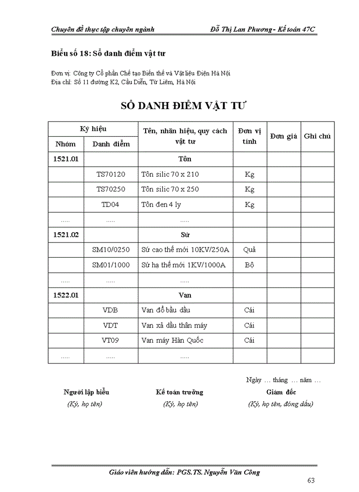 image for page Hoàn thiện kế toán nguyên, vật liệu tại công ty cổ phần chế tạo biến thế và vật liệu điện hà nội