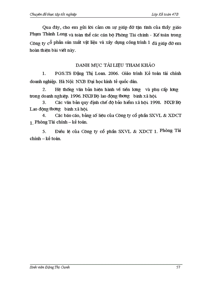 image for page Hoàn thiện kế toán tiền lương và các khoản trích theo lương tại Công ty cổ phần sản xuất vật liệu và xây dựng công trình 1