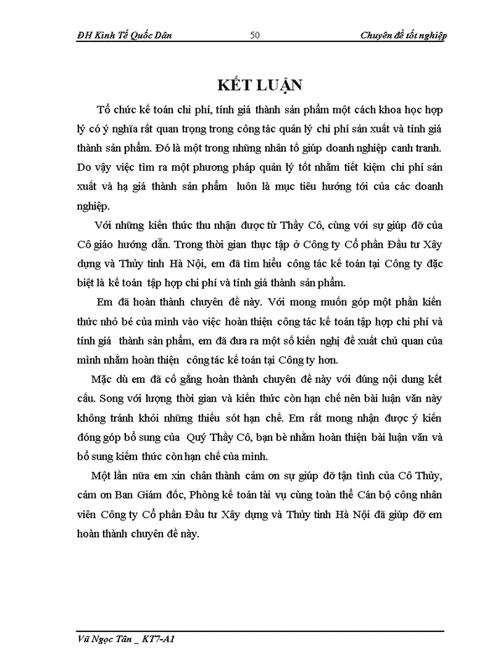image for page Tổ chức kế toán chi phí sản xuất và tính giá thành sản phẩm tại Công ty Cổ phần Đầu tư Xây dựng và Thủy tinh Hà Nội