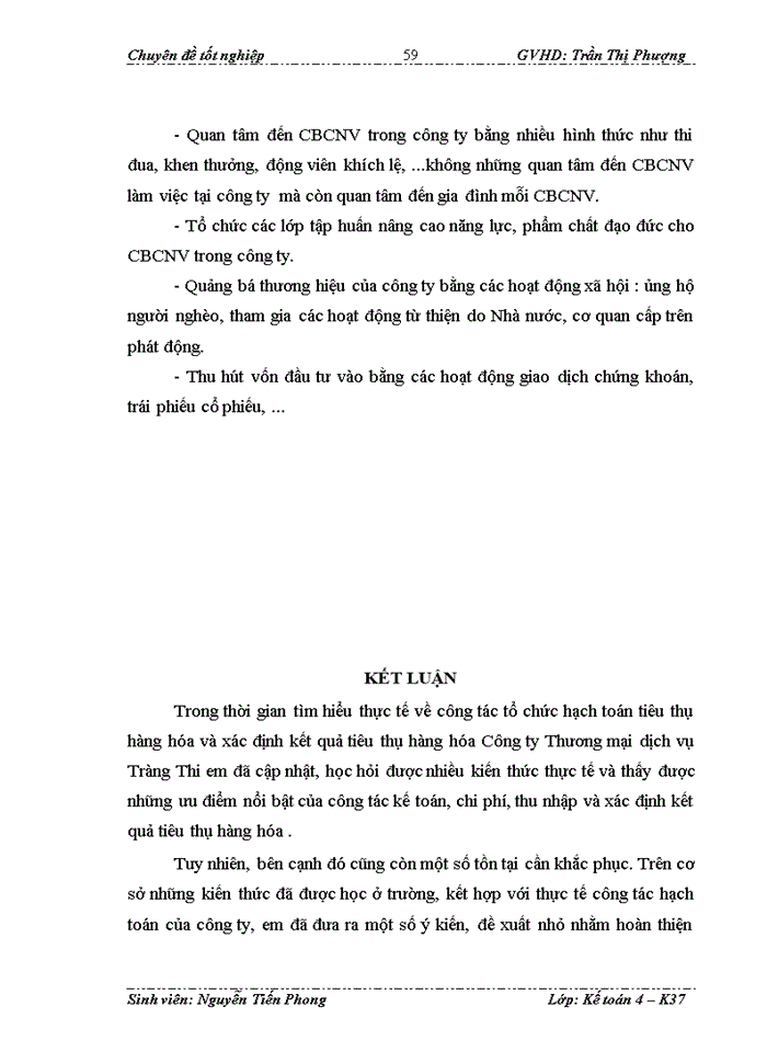image for page Hạch toán tiêu thụ hàng hóa và xác định kết quả tiêu thụ hàng hóa tại CTy Thương mại dịch vụ Tràng Thi