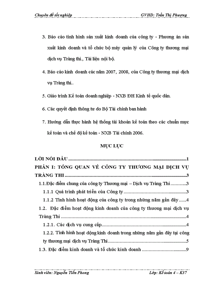 image for page Hạch toán tiêu thụ hàng hóa và xác định kết quả tiêu thụ hàng hóa tại CTy Thương mại dịch vụ Tràng Thi