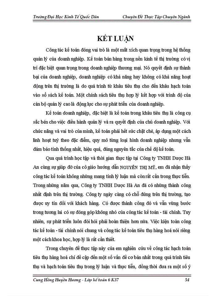 image for page Hoàn thiện công tác kế toán bán hàng tại Công ty TNHH Thương Mại và Dược Phẩm Hà An