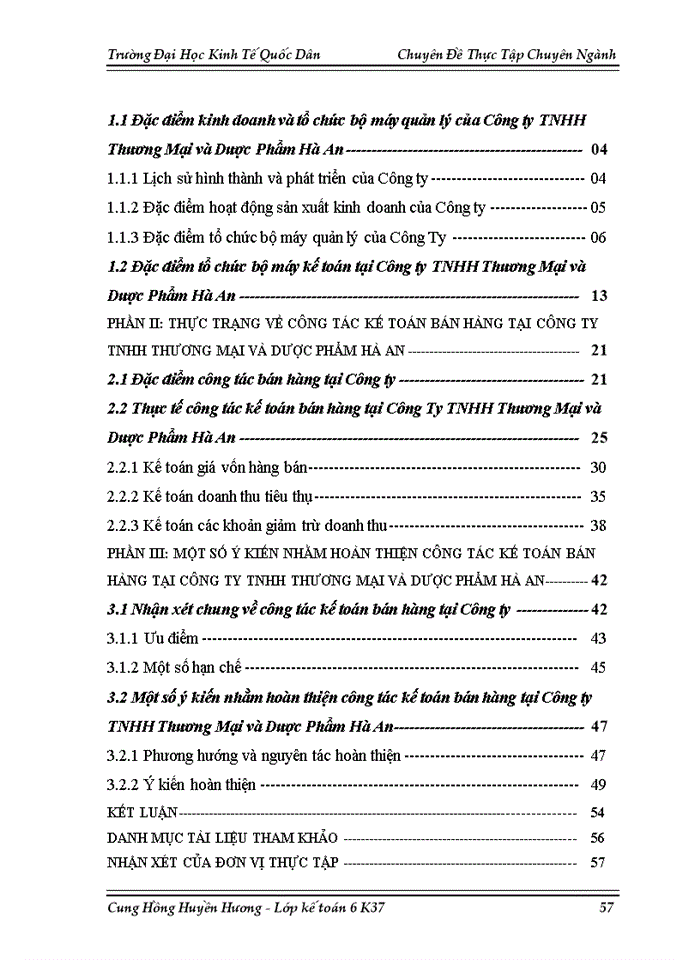 image for page Hoàn thiện công tác kế toán bán hàng tại Công ty TNHH Thương Mại và Dược Phẩm Hà An