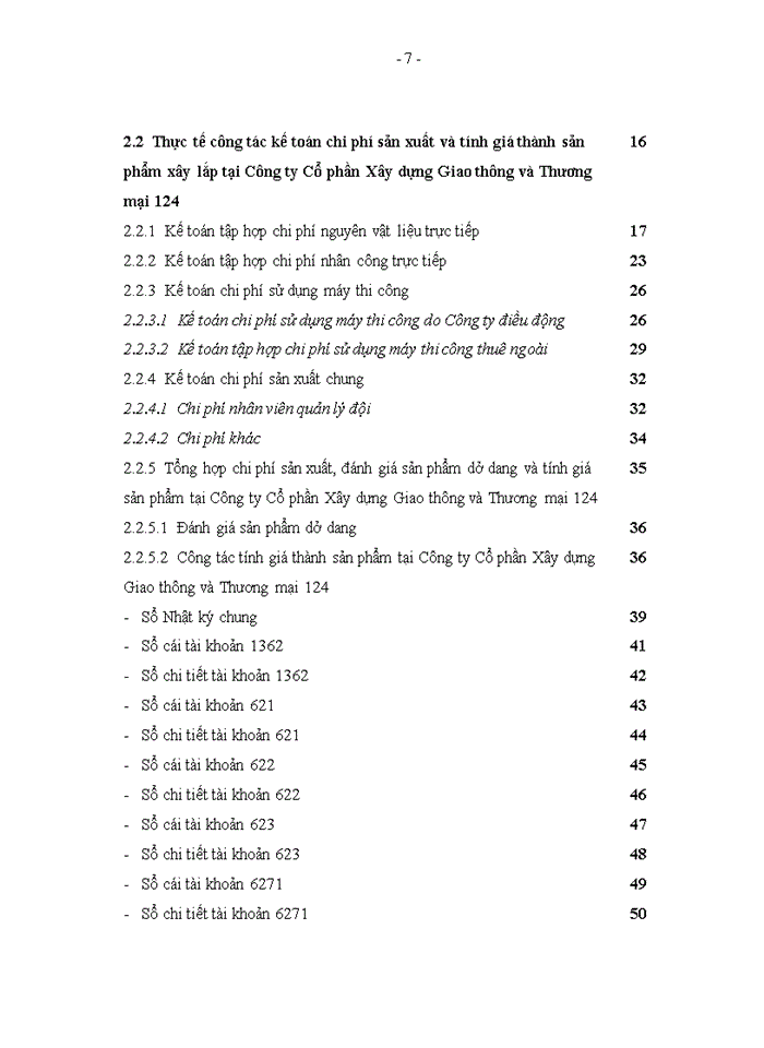 image for page Hoàn thiện công tác kế toán chi phí sản xuất và tính giá thành sản phẩm tại Công ty Cổ phần Xây dựng Giao thông và Thương Mại 124