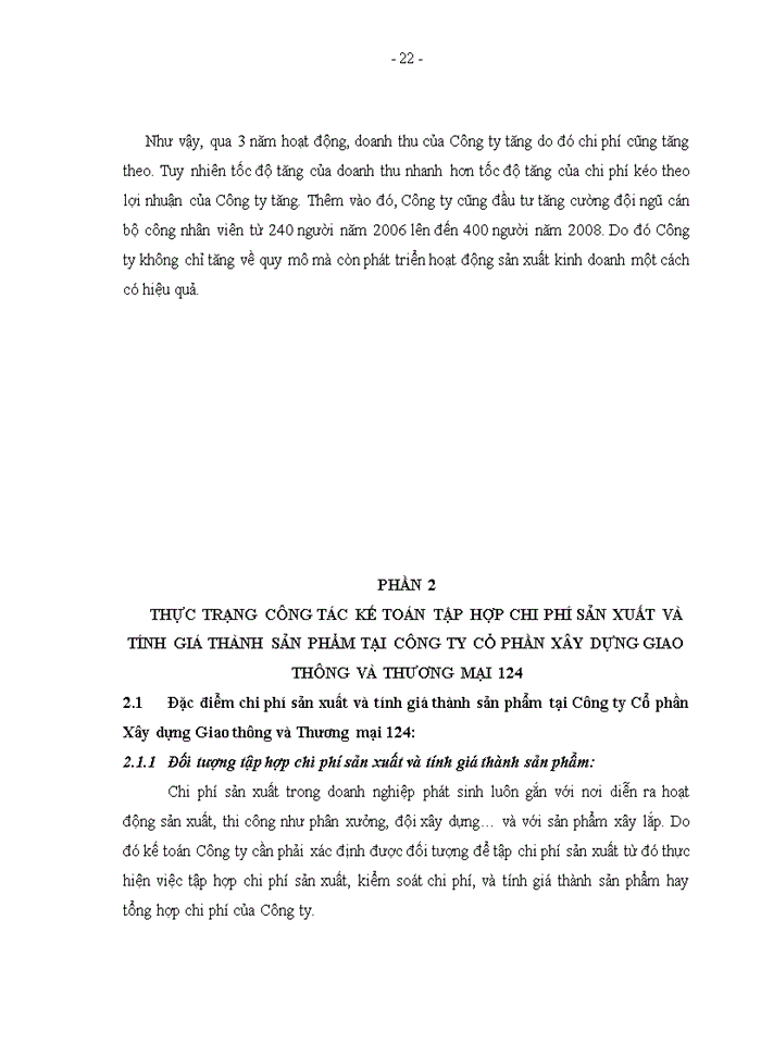 image for page Hoàn thiện công tác kế toán chi phí sản xuất và tính giá thành sản phẩm tại Công ty Cổ phần Xây dựng Giao thông và Thương Mại 124