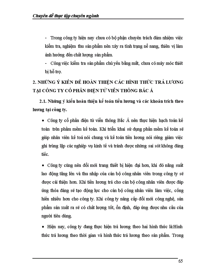 image for page Kế toán tiền lương và các khoản trích theo lương tại Công ty cổ phần điện tử viễn thông Bắc Á